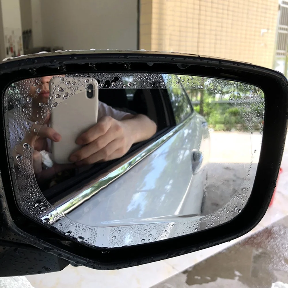 1 пара Автомобильная зеркальная защитная пленка заднего вида анти противотуманное окно прозрачная непромокаемая зеркало заднего вида Защитная мягкая пленка наклейка