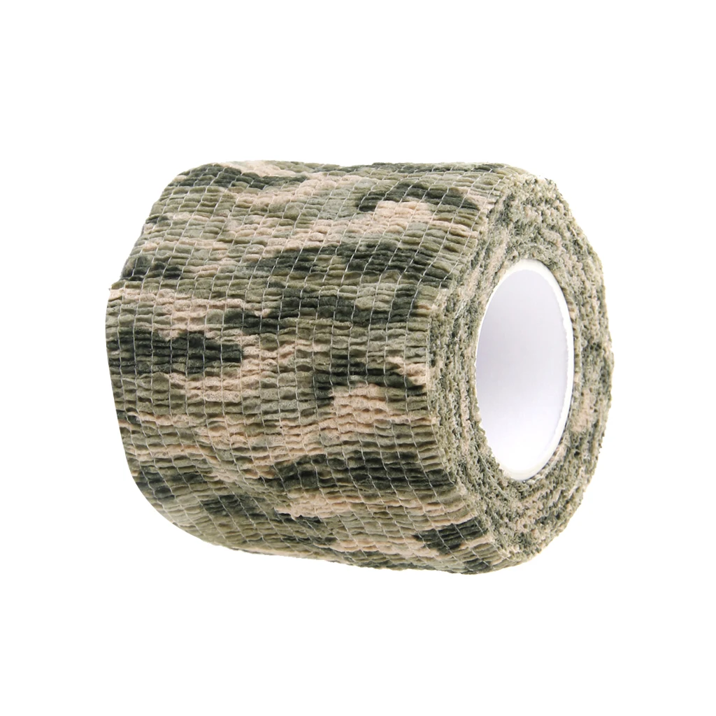 Adhesive Camouflage Wrap Rifle Hunting Tape Waterproof Camo Stealth Tape - Woodland Camo