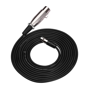 

Microphone Cable 4-Pin Mini XLR Connector to XLR Connector Balanced Audio Wire Stage Studio Musical Instrument Accessory Cords