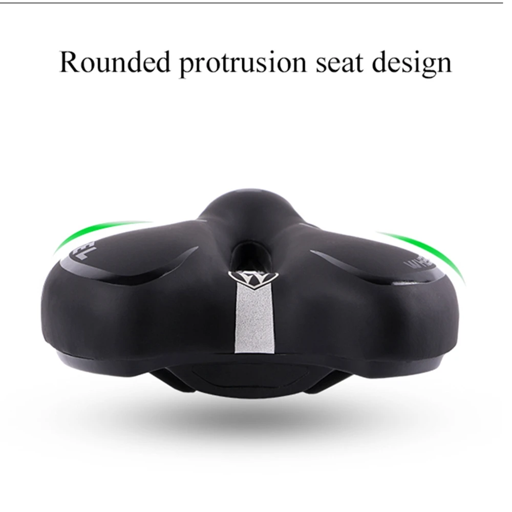 WHEEL UP Breathable Soft Bike Bicycle Saddle PVC Leather Comfortable Road Mountain Bike Seat Thick Pad Hollow Cycling Saddle
