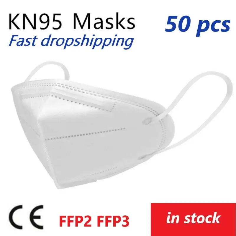 

Disposable KN95 Protective Mask Dustproof KN95 Mask Anti-fog Transmission 95% Filtration 6-layer Mouth Muffle Cover