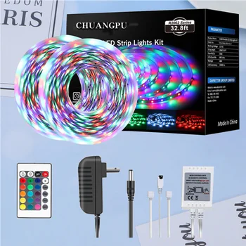 

1 Set Glue Waterproof Light Strip Colorful Neon Light String LEDs High Brightness Strip Light with US Plug (Assorted Color)