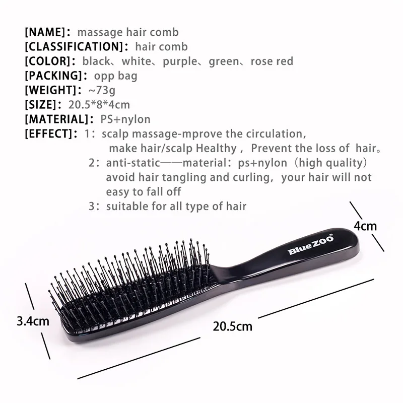 Hair Scalp Massage Comb Hair Brush Bristle Nylon Women Wet Detangle Curly Hair Brush Salon Hairdressing Styling Curly Hair Comb Hair Scalp Massage Comb Hair Brush Bristle Nylon Women Wet Detangle Curly Hair Brush Salon Hairdressing Styling Curly Hair Comb