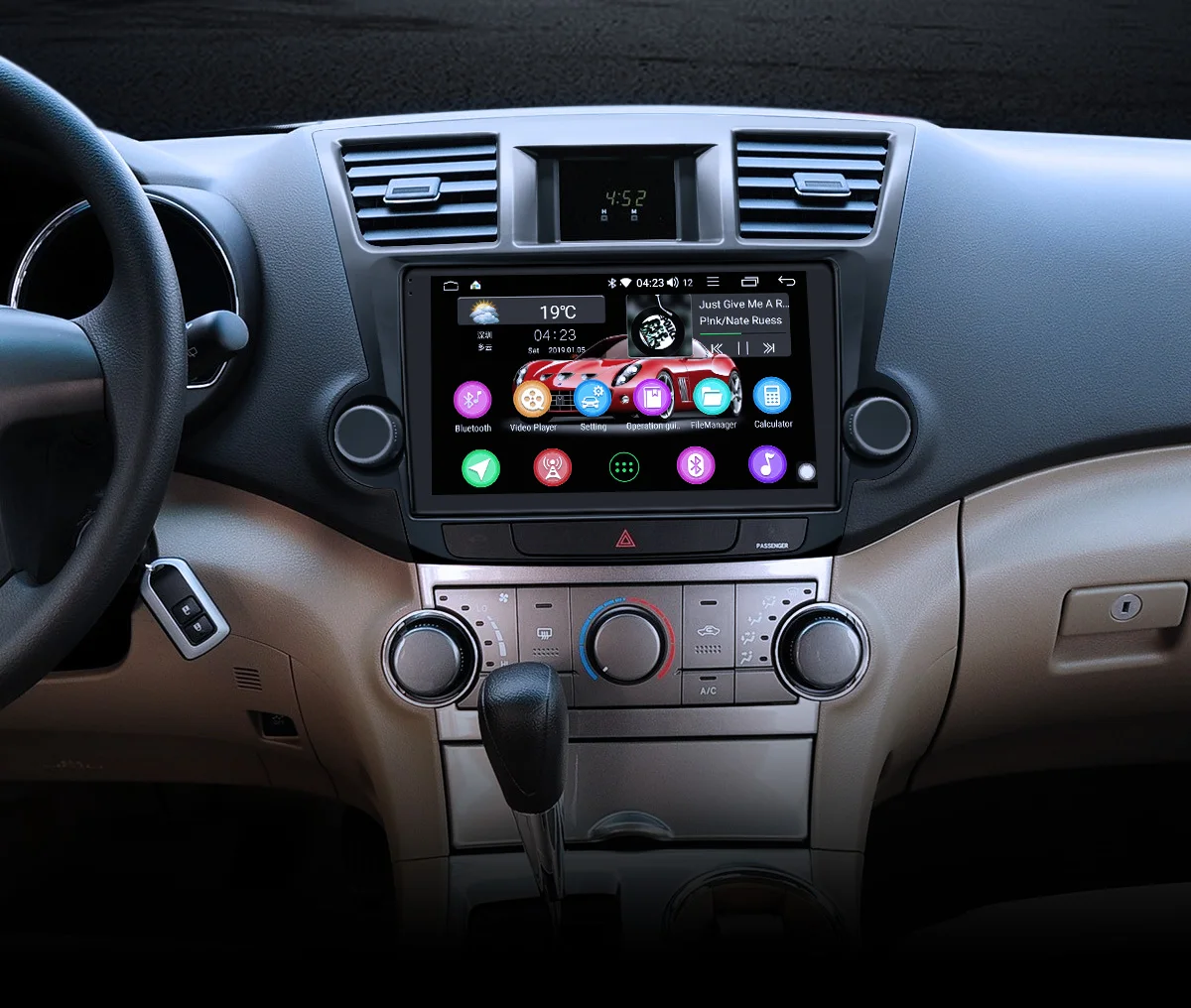 Excellent DSP Carplay 10.1" Android 8.1 Car Multimedia Radio for Toyota Highlander 2009-2014 GPS Subwoofer SPDIF WiFi 4G SIM DVR DAB OBD 4