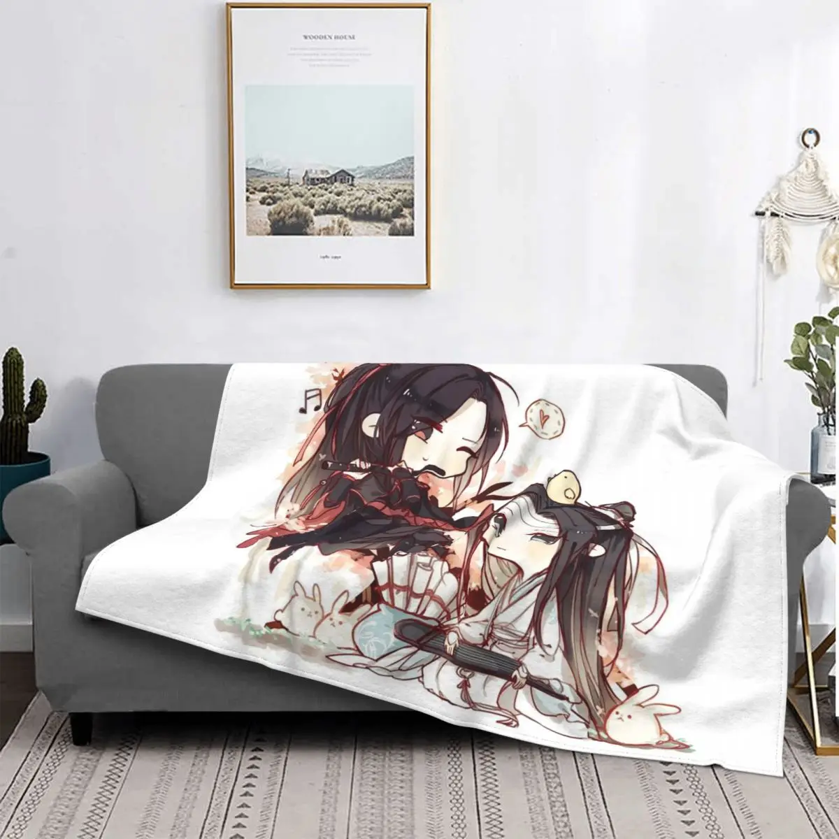 

The Untamed Bromance Blanket Coral Fleece Plush Grandmaster of Demonic Cultivation Ultra-Soft Throw Blankets for Home Rug Piece