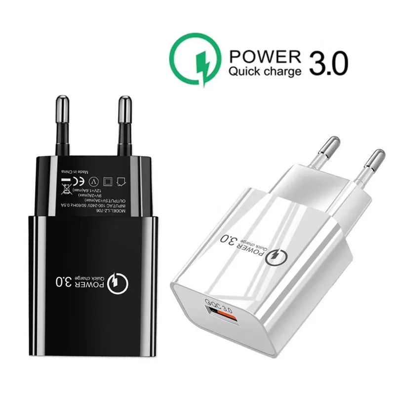 mobile phone chargers Travel Mobile Phone Charger 18W quick Charge USB Adapter Type C USB Cable For Samsung Galaxy Z Flip 3 5G S21 S10 A50 A30s A03s powerbank quick charge 3.0