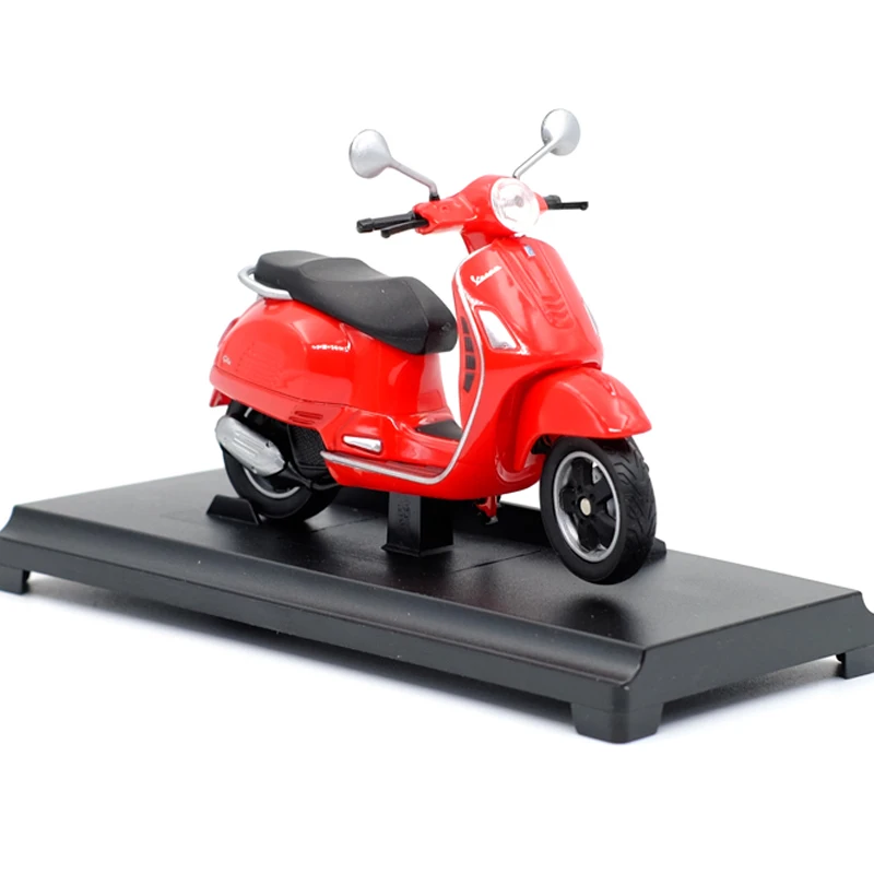 1:18 Welly 2017 Vespa GTS300 Motorcycle Scooter Model Toy Red 