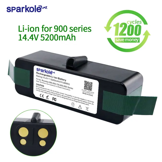 Irobot Roomba Sparkole Li Ion Battery For 900 800 700