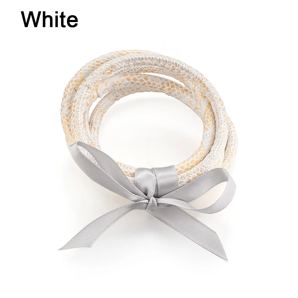 White 5 шт./компл. бант золотой блестящий серебряный Набор браслетов всепогодный стек Пластиковые блестящие силиконовые резиновые браслеты оптом - Окраска металла: White