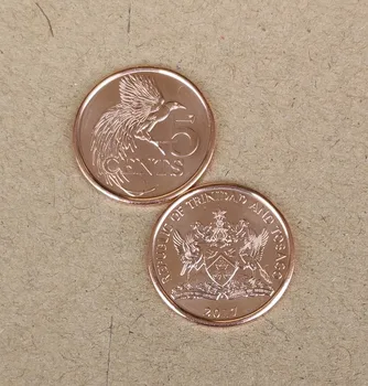 

Trinidad and Tobago 5 cents 21mm America Coins New Original Coin Unc Commemorative Edition 100% Real