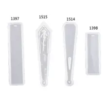 Handmade Token Bookmark Mould Rectangle Bookmark Silicone Mold Epoxy Resin Casting Molds Art Craft Tools Jewelry Making