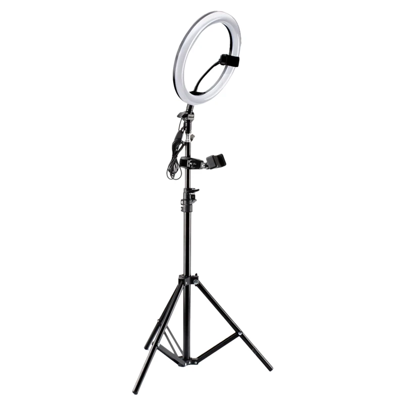 

Led Ring Fill Light Tripod, 26cm Diameter Ring Fill Light and 2.1M Adjustable Telescopic Live Tripod