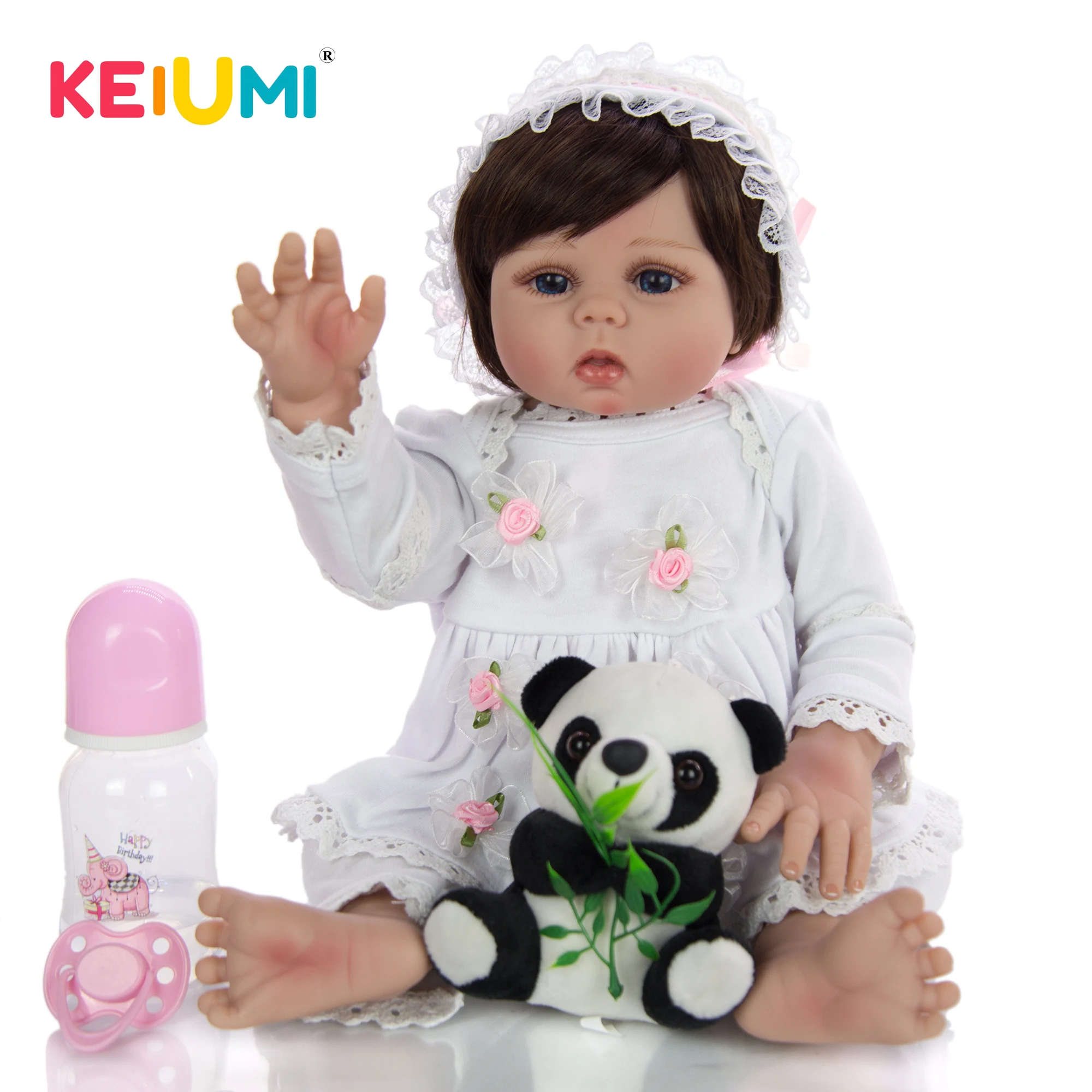 KEIUMI, новинка, 19 дюймов, Reborn Baby Dolls, силиконовые, милые, настоящие, Этнические куклы, Reborn, полное виниловое тело, Menina, Коллекционная модель