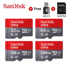 SanDisk Micro SD карта 128 ГБ 32 ГБ 64 Гб 256 Гб 16 Гб 400 Гб карта памяти microSD карта SD/TF мини флеш-карты 200 ГБ класс 10 для телефона