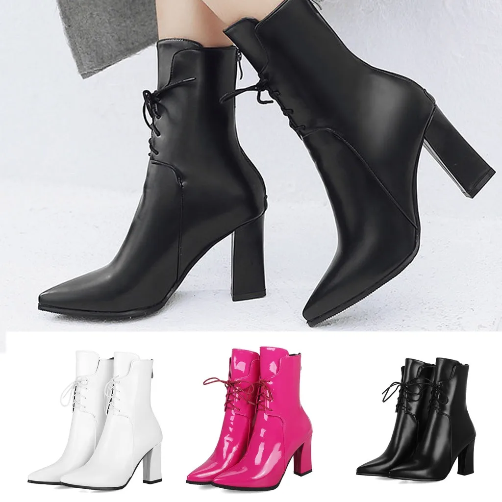 Сапоги, чулки, женская обувь, осенние ботинки с круглым носком, женские ботинки на низком каблуке, сапоги со шнуровкой,, женские носки, резиновая зимняя обувь,# J30