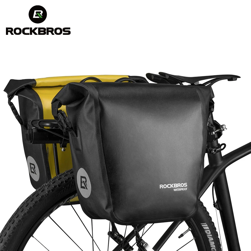 ROCKBROS водонепроницаемый велосипедный мешок 10-18L портативная велосипедная сумка корзинка задняя стойка заднее сиденье багажник Пакет Велоспорт MTB сумка Аксессуары для велосипеда