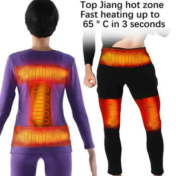 

Women's Warm Suit For Middle Aged And Old People Warm Electric Fast Heating Up Clothing Outdoor Sking Snowboarding Sets #YL5