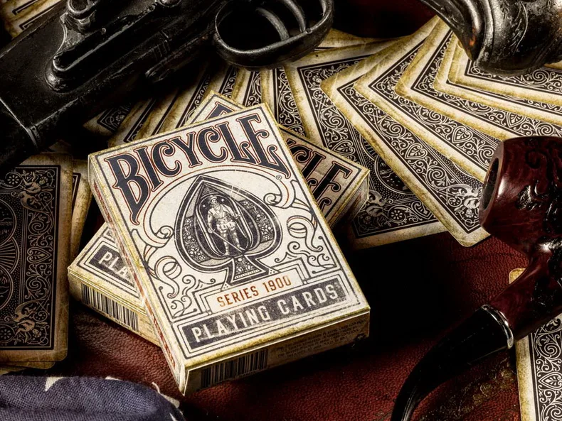 1900 Series Red Marked Bicycle Playing Cards Poker Size Deck USPCC ellusionist 