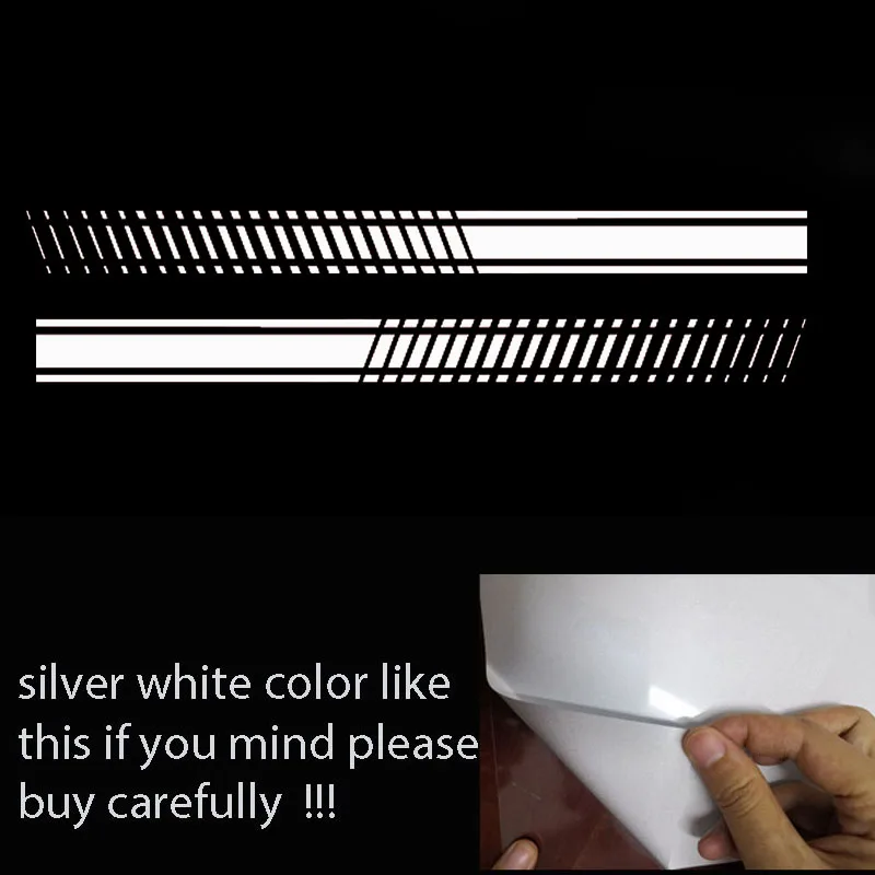 silverwhite Стильная наклейка на дверь автомобиля, наклейка на кузов автомобиля для hyundai I40 I30 i20 Solaris Veloster Elantra Kona Ioniq, автомобильные аксессуары - Название цвета: silverwhite