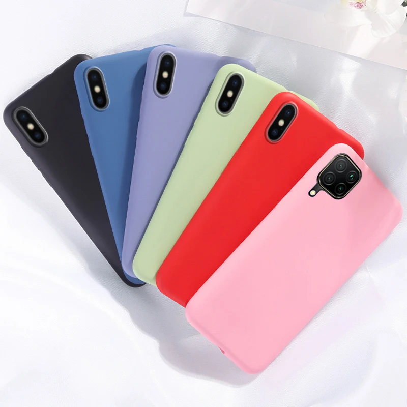 Силиконовый чехол для телефона Huawei P30 P40 Pro Lite Nova 6 SE 5 5i Honor V 20 V30 Play 3 карамельных