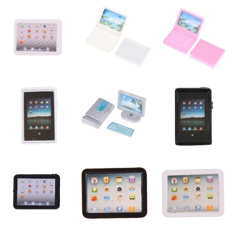 

1/12 Computer Laptop Model Simulation Tablet PC Toys Dollhouse Miniature Accessories Doll House Decoration Furniture Toy