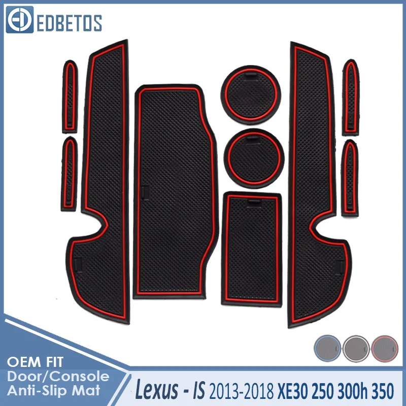 IS 2013-18 Red Противоскользящий коврик для Lexus IS XE30 250 300h 350 IS250 IS300h IS350 2013- аксессуары слот для ворот противогрязный - Название цвета: IS 2013-18 Red