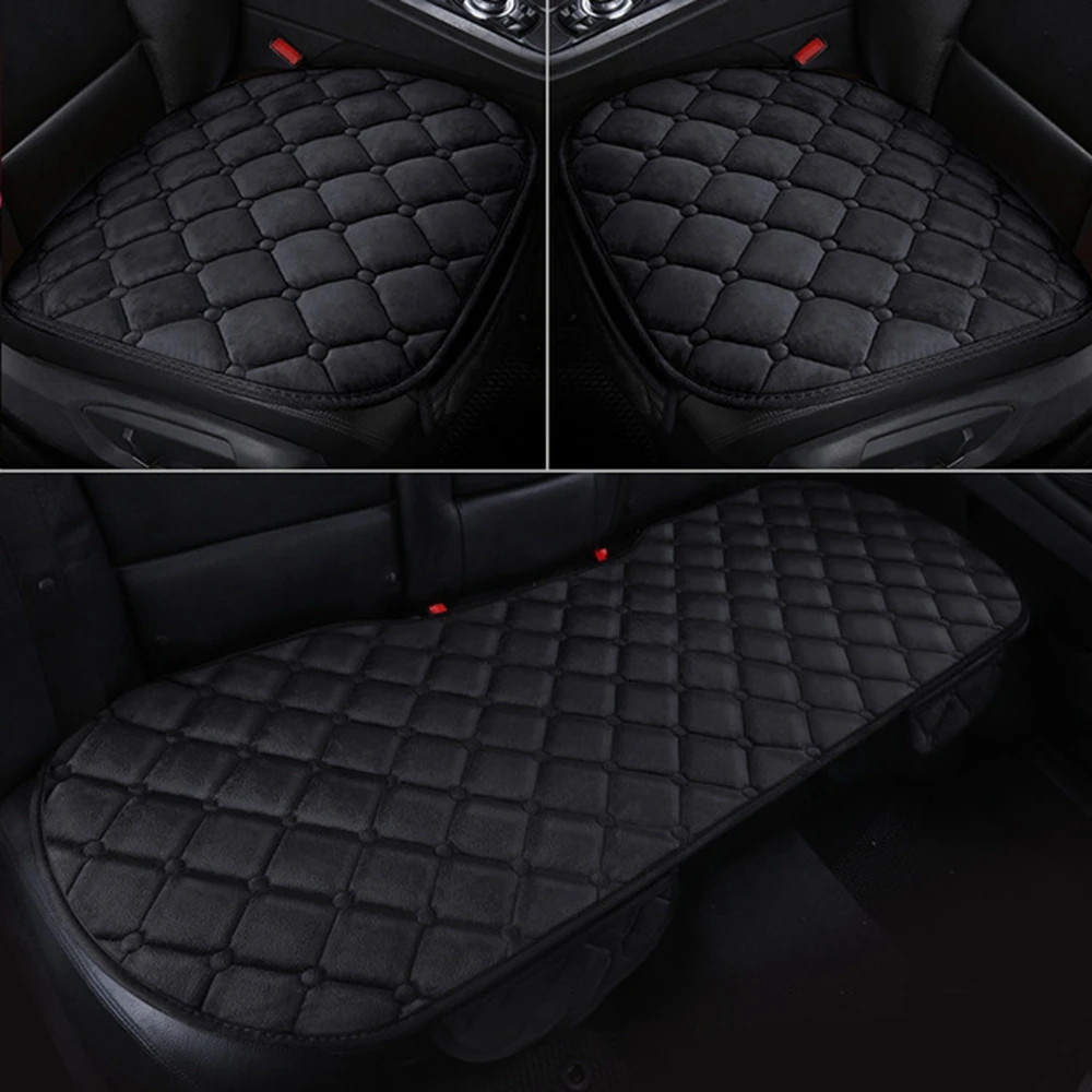 

Plush car seat cover universal cushion winter front rear seat cushion comfortable breathable protection pad car accessories