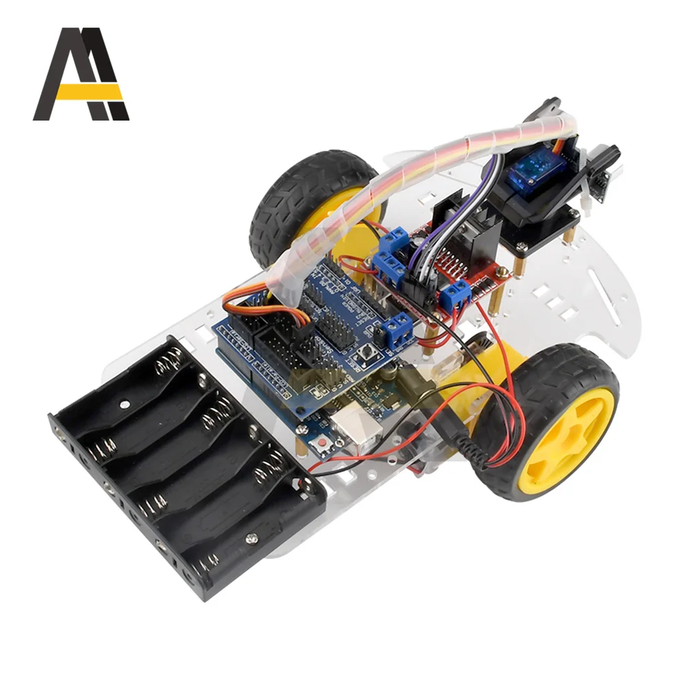 Intelligent Vehicle kit Ultrasonic Obstacle Avoidance 2WD Tracking Smart Car DIT Drives Robot | Инструменты