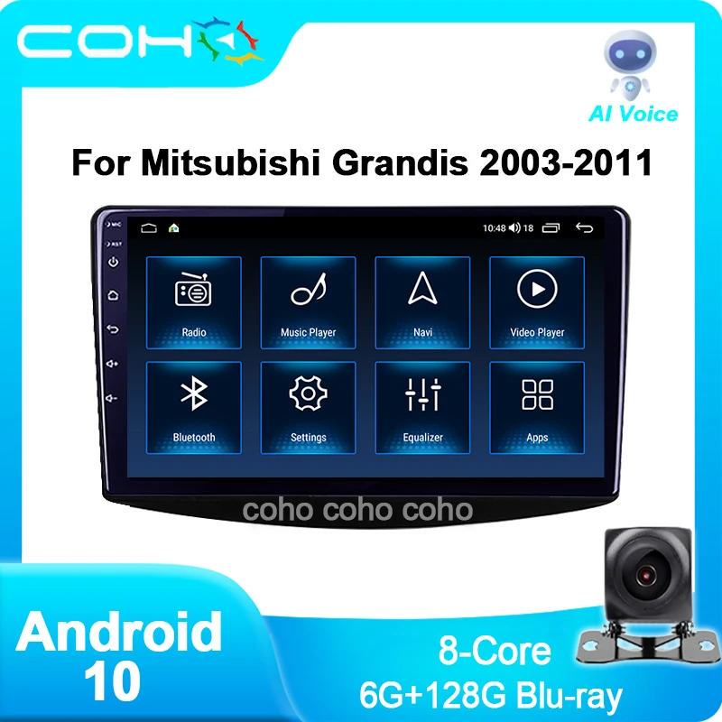 

COHO For Mitsubishi Grandis 1 2003 - 2011 Car Radio Android 10 RAM 8G ROM 256G Multimedia Video Player Navigation GPS