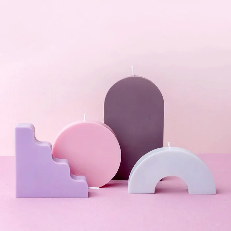 DIY Candle Molds Wax Candles Mold Aromatherapy Plaster Candle 3d Arch