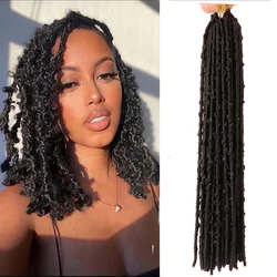 Butterfly Faux Locs Crochet Goddess Braids Pre looped Distressed Butterfly Soft Locs Crochet Dreadlocks Synthetic Hair Extensio
