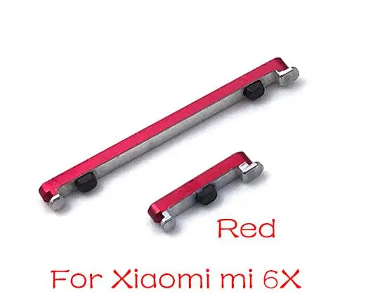 Кнопочный ключ питания для Xiaomi Mi A2 6 6X9 8 Lite Max 3 Play Кнопка регулировки громкости Замена бокового ключа - Цвет: Mi A2 6X red