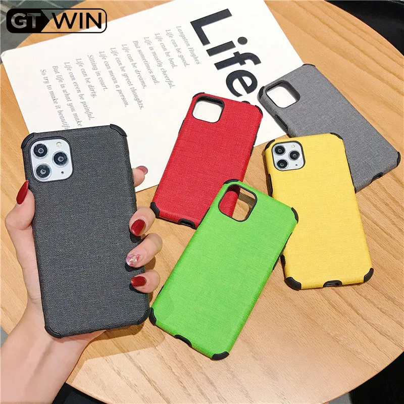 GTWIN Роскошный чехол для телефона iPhone X XS 11 Pro Max XR тканевый Мягкий силиконовый s 7 8 6