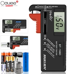 Testeur numérique de capacité de batterie 9V/1.5V/AA/AAA, testeur de tension de cellule de bouton, testeur universel de batterie BT 168D 