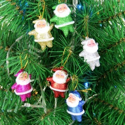 68UA Garland Christmas Decorations Outdoor Christmas Decorations Indoor Christmas Tree Ornaments 6Pcs Santa Hanging
