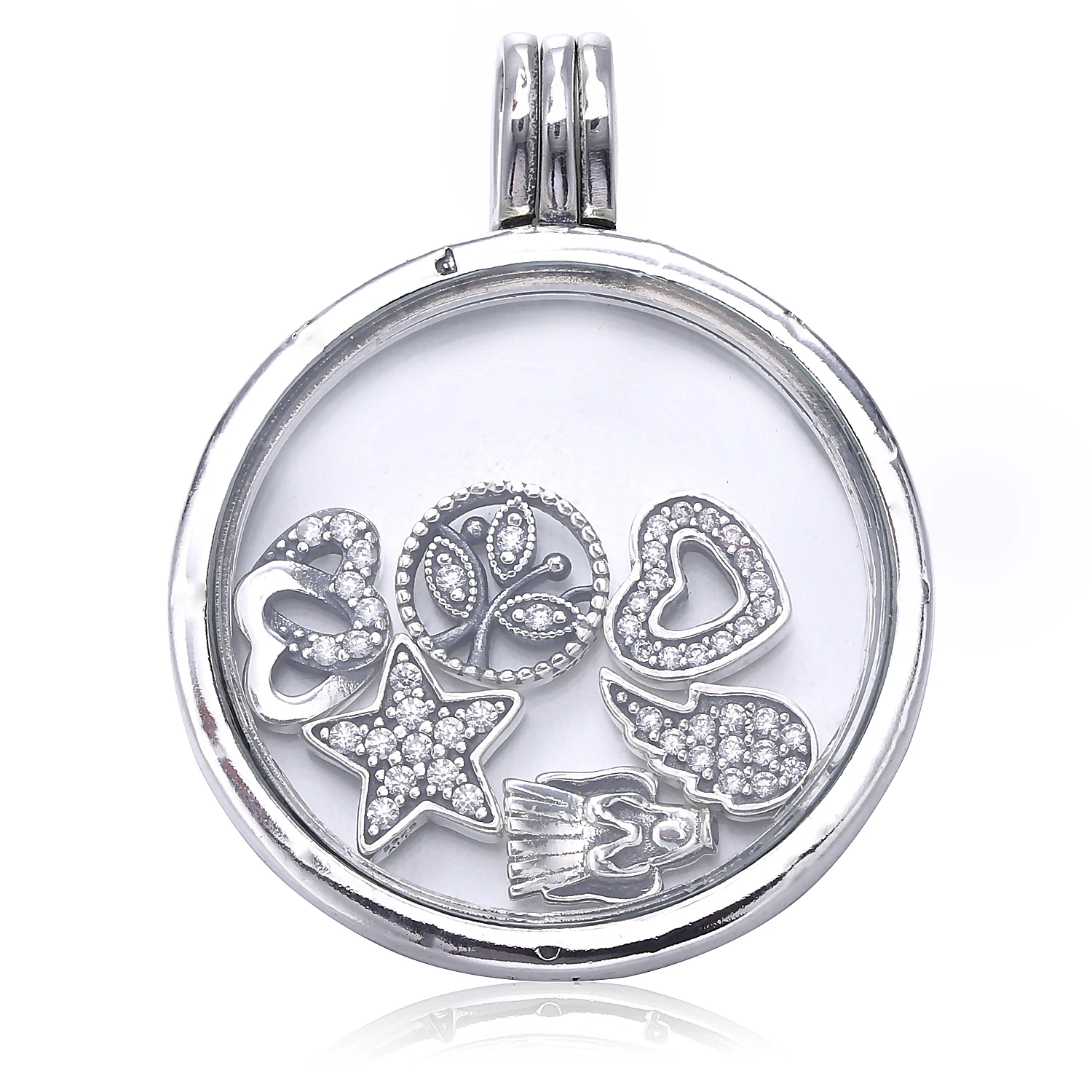 

Ajax 925 Sterling Silver Pendant Charm Large Glass Silver Beads Fit European Pan Bracelet Necklace For Women Jewelry Gifts DIY