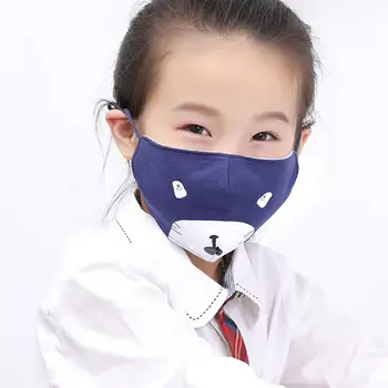 

5Pcs Kids Animal Print Adjustable Anti-Droplet Dustproof Protective Mouth Mask