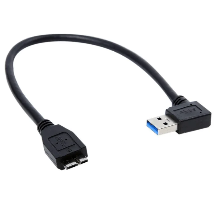 30 см USB 3,0 кабель под прямым углом A папа к Micro B Кабельный разъем адаптер PUO88