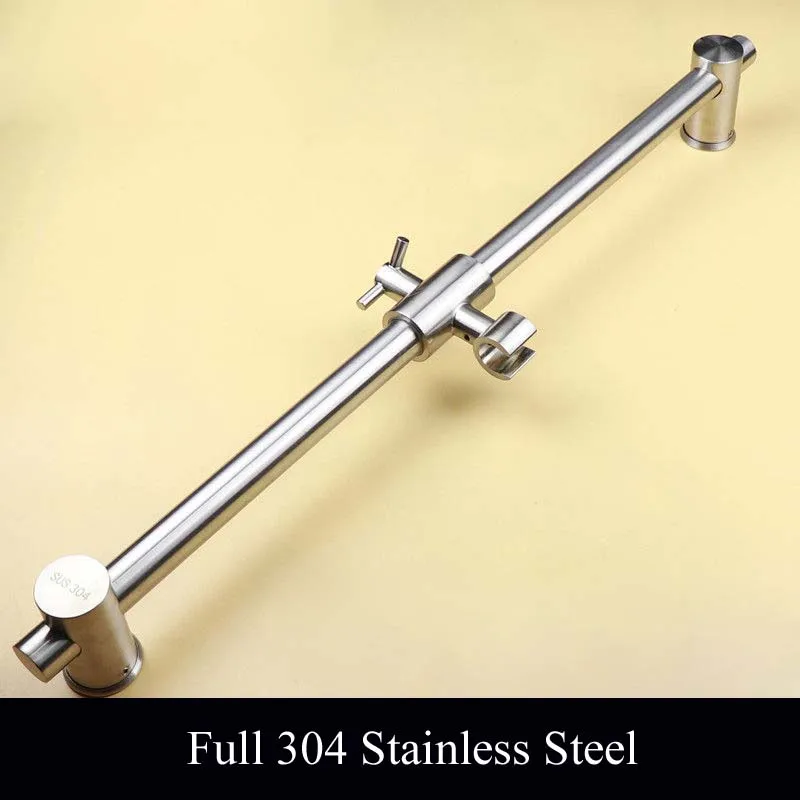 66cm length full 304 stainless steel shower sliding bar shower pipe extension height adjustable shower bar