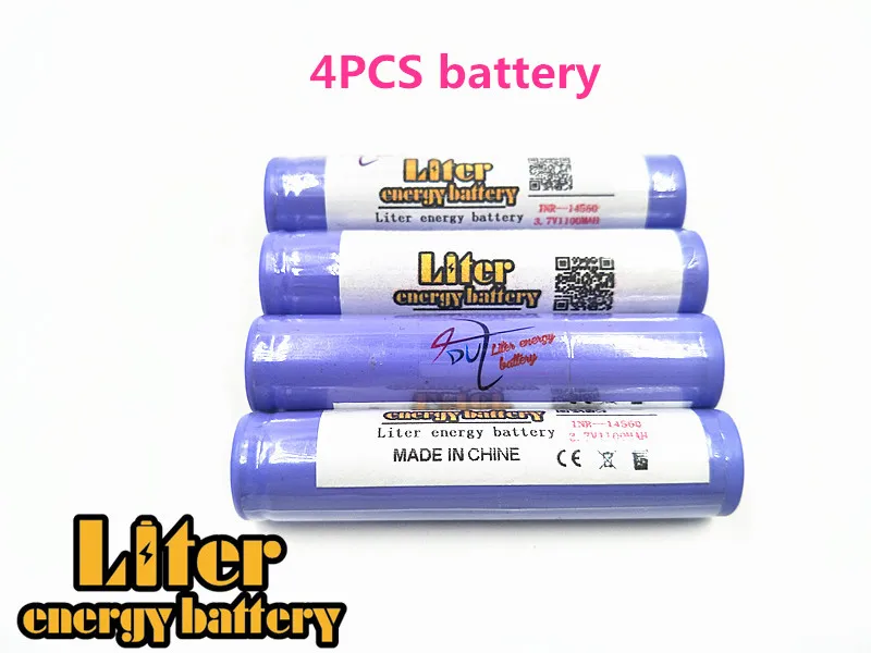 Белый Литровая энергия аккумулятор 1500mah 3,7 V 14650 литий-ионная аккумуляторная батарея+ зарядное устройство для путешествий может использоваться для светодиодный фонарик - Цвет: Белый