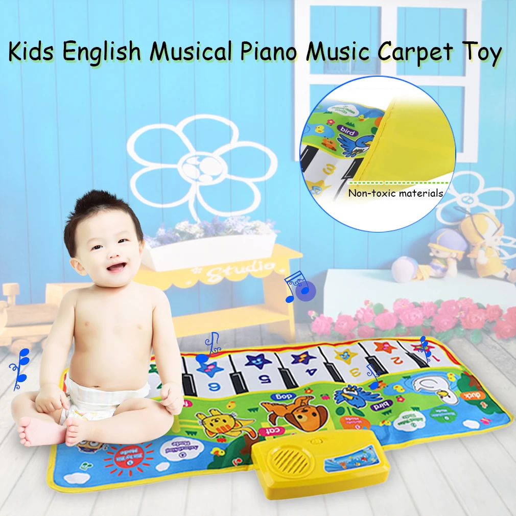 OCDAY, 71X28 см, детский Английский музыкальный ковер для фортепиано, детский игровой коврик, одеяло, развивающие электронные игрушки для малышей, подарок