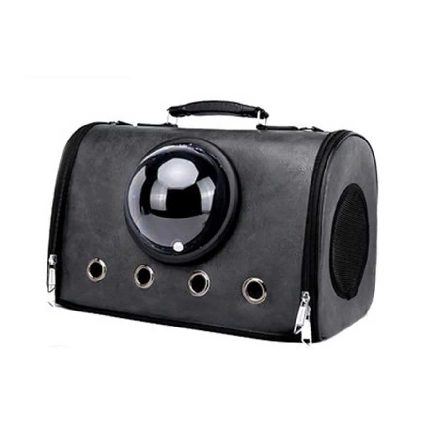 

Travel Cat Bag Pu Leather Space Cat Backpack Window Holder Space Transport Carrier Pouch Transportin Gato Pet Product Cage 50WC7