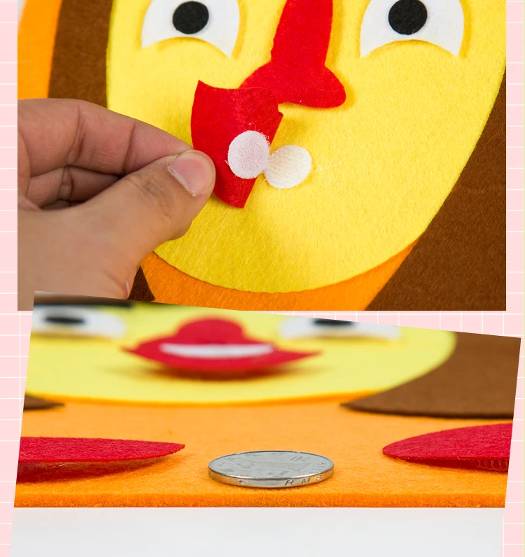30*30 см DIY Нетканые тканевые игрушки, меняющие эмоцию, игрушки-головоломки, креативные детские развивающие Обучающие забавные игрушки