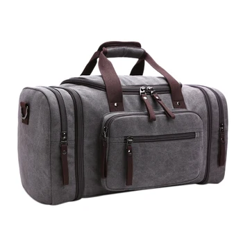 

Large Capacity Men Hand Luggage Travel Duffle Bags Canvas Travel Bags Weekend Shoulder Bags Multifunctional Overnight Duffel Bag