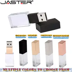 JASTER Кристальный usb палочки 3D Распечатать собственный логотип 10 шт 4 GB 8 GB 16GGB 32 ГБ, 64 ГБ флеш-накопитель usb прозрачный стеклянный