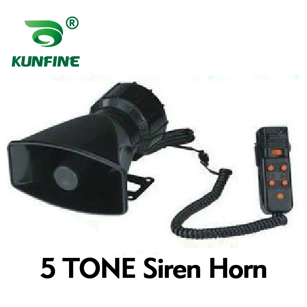 12V 100W Car Waring Horn 5 Model 5 Tone Car Siren Horn Speaker Police Alarm Whistle Whee with Loudspeaker