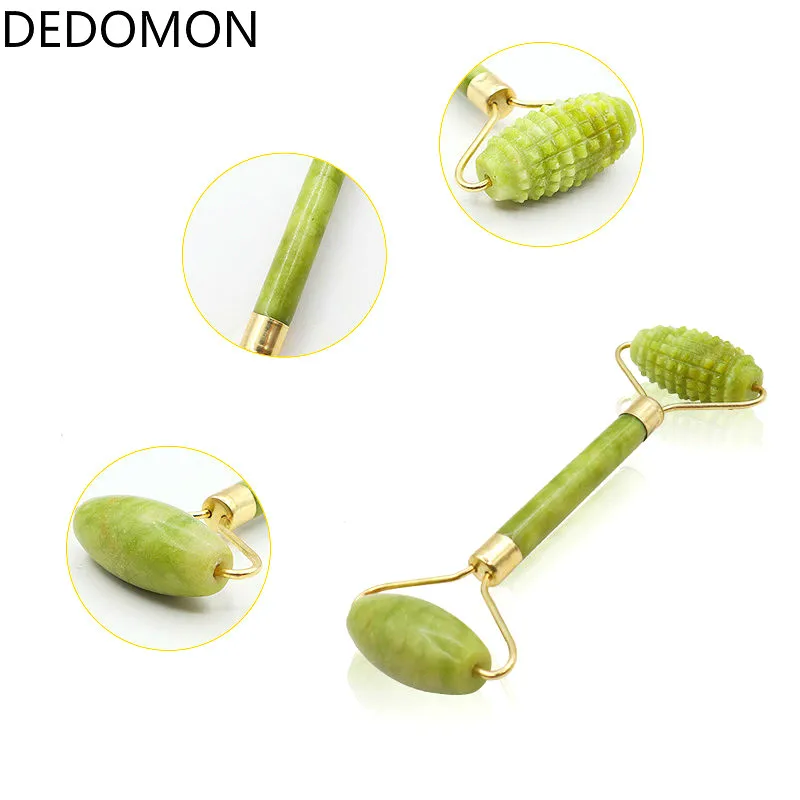 

Face Lifting Tool Double Head Jade Stone Roller Natural Jade Facial Massager Roller Face Lift Tool Face Thin Skin Care Tools