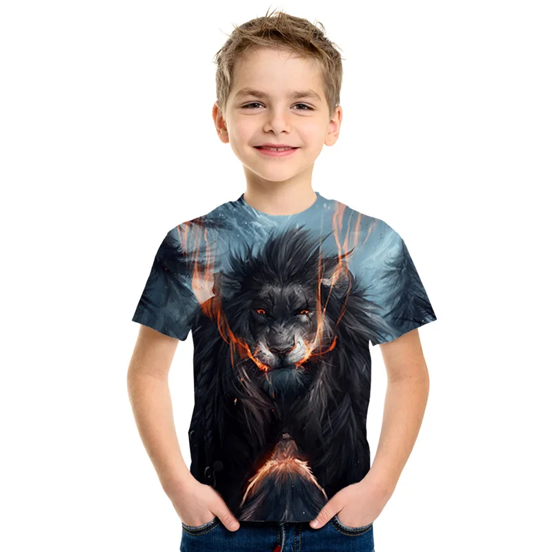 

New Hot Selling StyleThe Lion King Cartoon 3D Animal t shirt New Fashion tshirt Tshirt Leisure clothing Boys and Girls t shirts