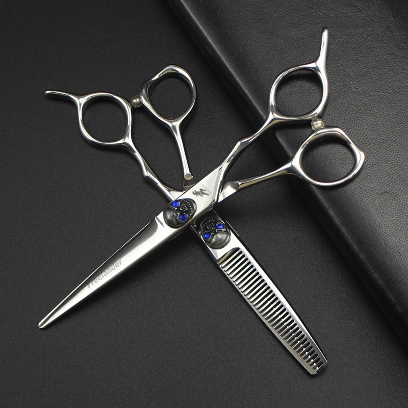 

"6.0\"sale Silver Japanese Hair Scissors 440C Cheap Hairdressing Scissors Thinning Shears Hairdresser Shaver Haircut Japan Size"