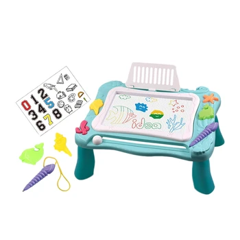 

FBIL-DIY Hand-Painted Drawing Graffiti Board Multifunctional Folding Magnetic Drawing Board Table